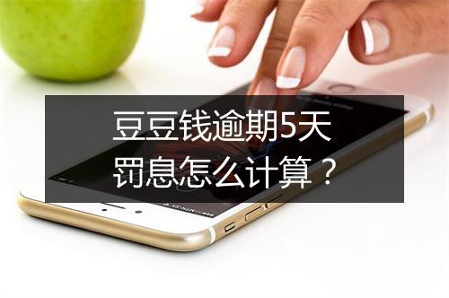 豆豆钱逾期5天罚息怎么计算？