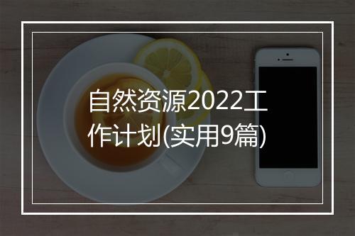 自然资源2022工作计划(实用9篇)