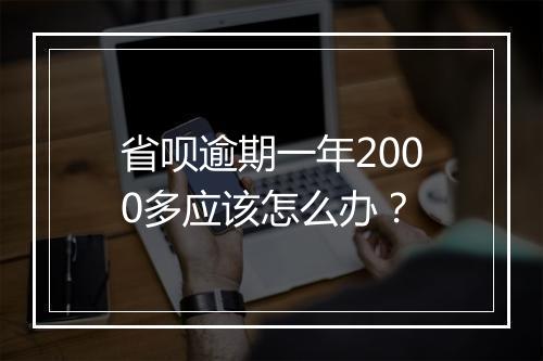 省呗逾期一年2000多应该怎么办？