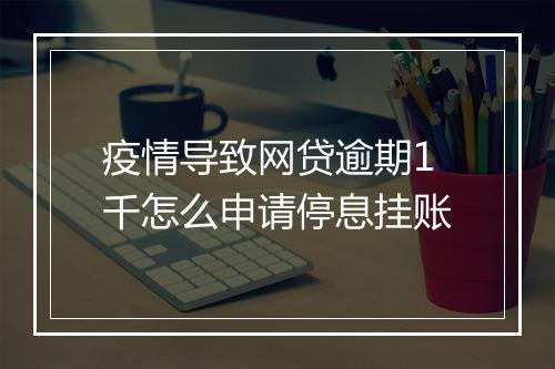 疫情导致网贷逾期1千怎么申请停息挂账