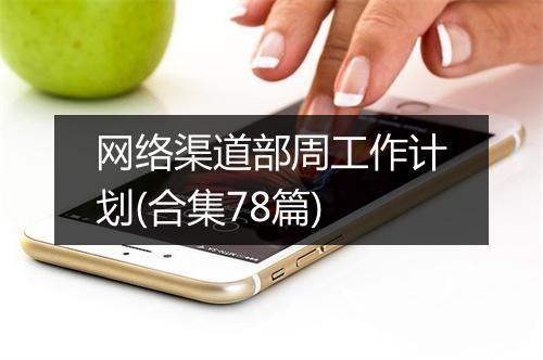 网络渠道部周工作计划(合集78篇)