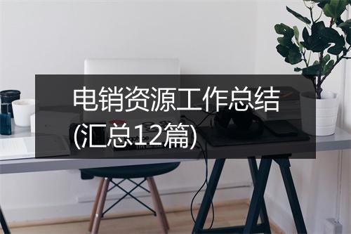电销资源工作总结(汇总12篇)