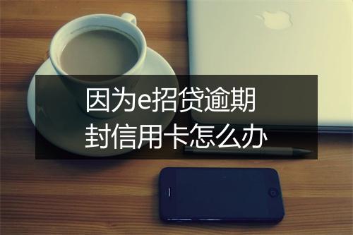 因为e招贷逾期封信用卡怎么办