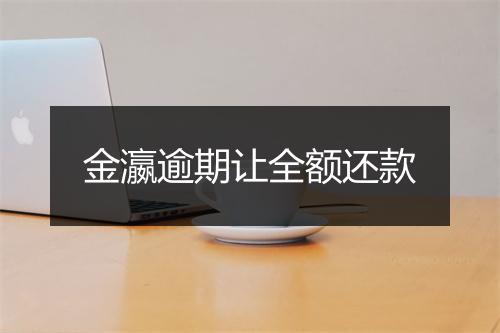 金瀛逾期让全额还款