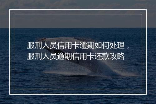服刑人员信用卡逾期如何处理，服刑人员逾期信用卡还款攻略
