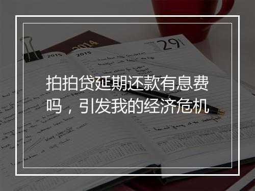 拍拍贷延期还款有息费吗，引发我的经济危机