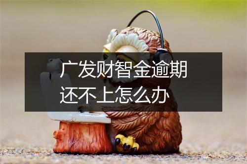 广发财智金逾期还不上怎么办