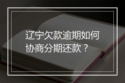 辽宁欠款逾期如何协商分期还款？
