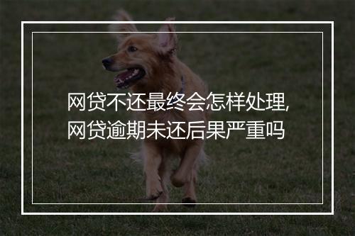 网贷不还最终会怎样处理,网贷逾期未还后果严重吗