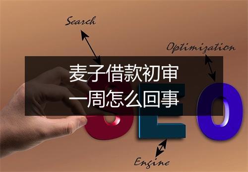 麦子借款初审一周怎么回事