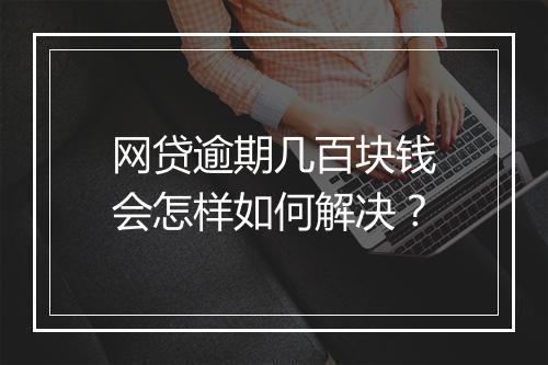 网贷逾期几百块钱会怎样如何解决？