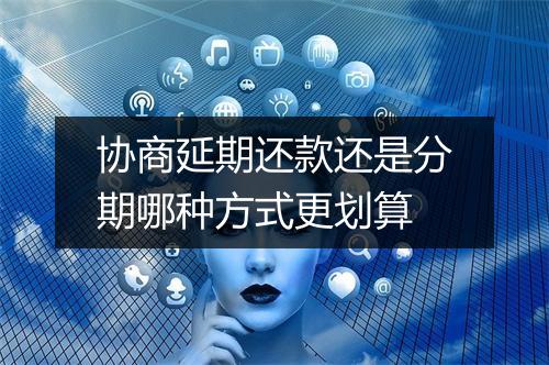 协商延期还款还是分期哪种方式更划算
