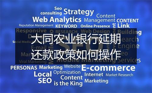 大同农业银行延期还款政策如何操作
