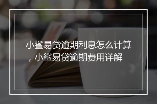 小鲨易贷逾期利息怎么计算，小鲨易贷逾期费用详解