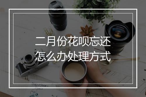二月份花呗忘还怎么办处理方式