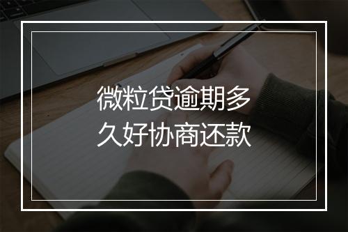 微粒贷逾期多久好协商还款