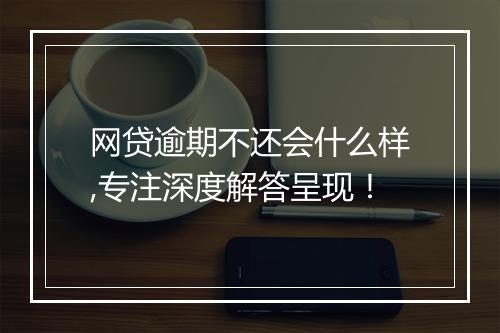 网贷逾期不还会什么样,专注深度解答呈现！
