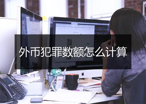 外币犯罪数额怎么计算