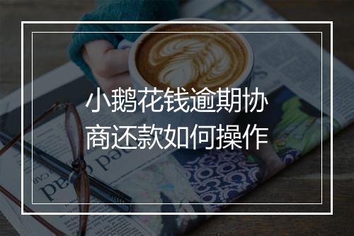 小鹅花钱逾期协商还款如何操作