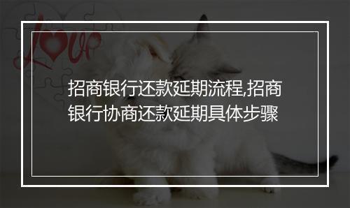 招商银行还款延期流程,招商银行协商还款延期具体步骤
