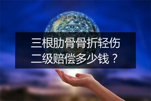 三根肋骨骨折轻伤二级赔偿多少钱？