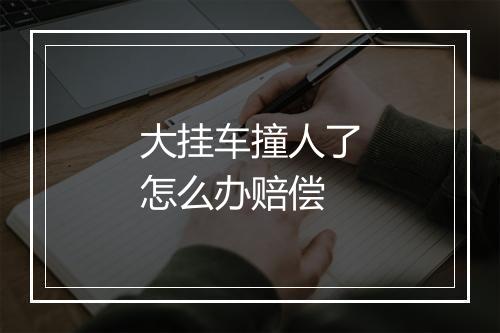 大挂车撞人了怎么办赔偿