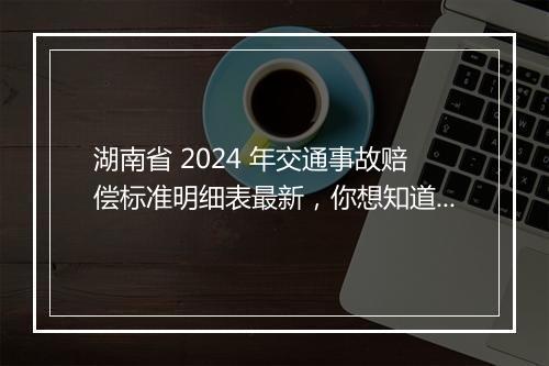 湖南省 2024 年交通事故赔偿标准明细表最新，你想知道的都在这里！