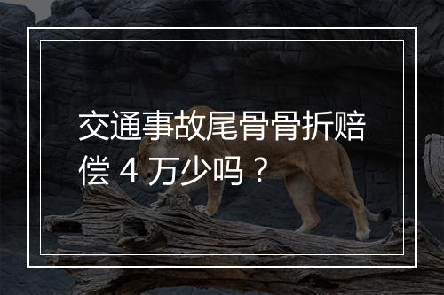 交通事故尾骨骨折赔偿 4 万少吗？