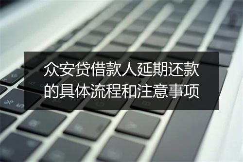 众安贷借款人延期还款的具体流程和注意事项