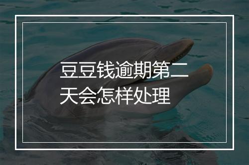 豆豆钱逾期第二天会怎样处理