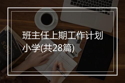 班主任上期工作计划小学(共28篇)