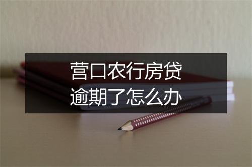 营口农行房贷逾期了怎么办