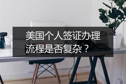 美国个人签证办理流程是否复杂？