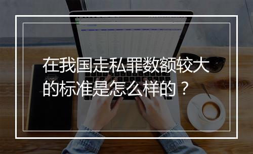 在我国走私罪数额较大的标准是怎么样的？