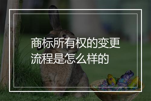 商标所有权的变更流程是怎么样的