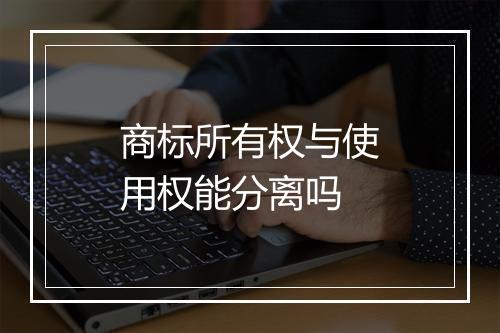 商标所有权与使用权能分离吗