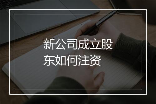 新公司成立股东如何注资