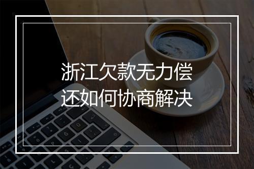 浙江欠款无力偿还如何协商解决