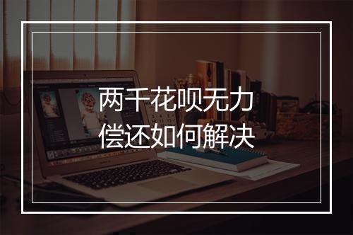 两千花呗无力偿还如何解决