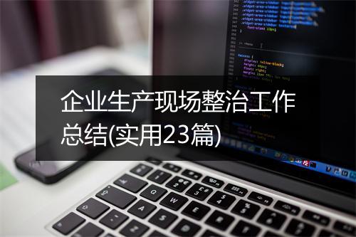 企业生产现场整治工作总结(实用23篇)