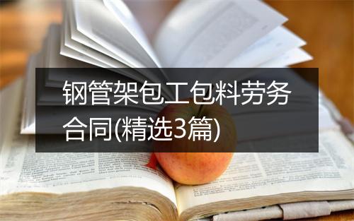 钢管架包工包料劳务合同(精选3篇)