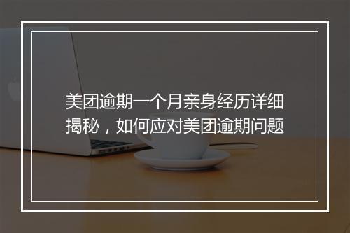 美团逾期一个月亲身经历详细揭秘，如何应对美团逾期问题