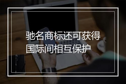 驰名商标还可获得国际间相互保护