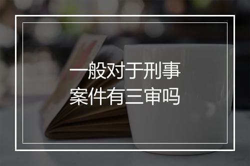 一般对于刑事案件有三审吗