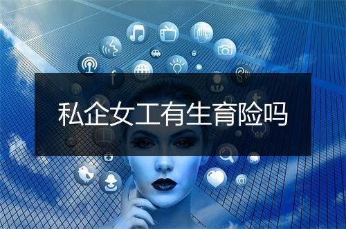 私企女工有生育险吗