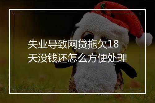 失业导致网贷拖欠18天没钱还怎么方便处理