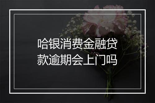 哈银消费金融贷款逾期会上门吗