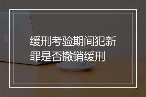 缓刑考验期间犯新罪是否撤销缓刑