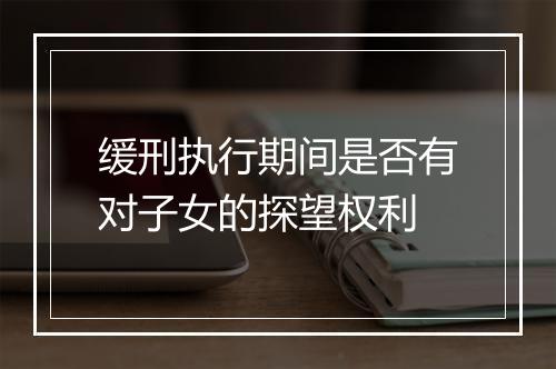 缓刑执行期间是否有对子女的探望权利