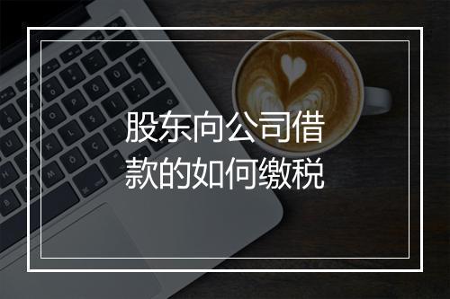 股东向公司借款的如何缴税